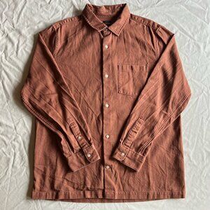 GAP Dark Pink Standard Fit Canvas Shirt Jacket - Men's Large